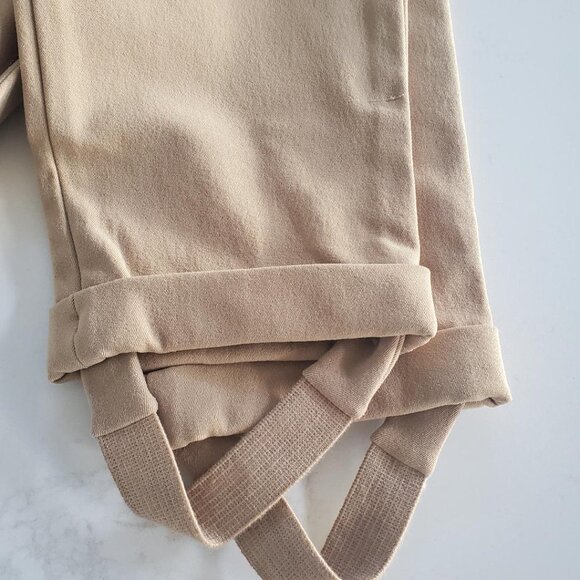 DKNY Camel/Tan Color Detachable Stirrup Strap Stretch Equestrian Style Pants 8 - Picture 9 of 10